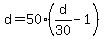 d=50%28d%2F30-1%29