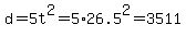 d=5t%5E2=5%2A26.5%5E2=3511