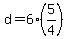 d=6%285%2F4%29