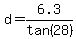 d=6.3%2Ftan%2828%29