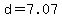 d=7.07