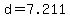 d=7.211