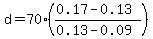 d=70%28%280.17-0.13%29%2F%280.13-0.09%29%29