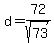 d=72%2Fsqrt%2873%29