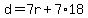 d=7r%2B7%2A18