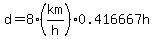 d=8%28km%2Fh%29%2A0.416667h