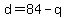 d=84-q