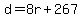 d=8r%2B267