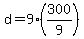 d=9%28300%2F9%29