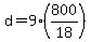 d=9%28800%2F18%29