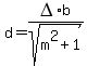d=DELTA%2Ab%2Fsqrt%28m%5E2%2B1%29