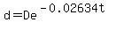 d=De%5E%28-0.02634t%29
