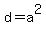 d=a%5E2