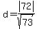 d=abs%2872%29%2Fsqrt%2873%29