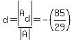 d=abs%28A%5Bd%5D%29%2Fabs%28A%29=-%2885%2F29%29