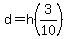 d=h%283%2F10%29