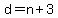 d=n%2B3