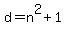d=n%5E2%2B1