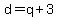 d=q%2B3