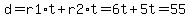d=r1%2At%2Br2%2At=6t%2B5t=55