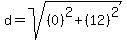 d=sqrt%28%280%29%5E2%2B%2812%29%5E2%29