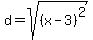 d=sqrt%28%28x-3%29%5E2%29