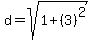 d=sqrt%281%2B%283%29%5E2%29