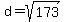 d=sqrt%28173%29