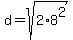 d=sqrt%282%2A8%5E2%29