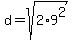 d=sqrt%282%2A9%5E2%29