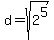 d=sqrt%282%5E5%29