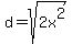 d=sqrt%282x%5E2%29