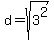 d=sqrt%283%5E2%29