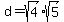 d=sqrt%284%29%2Asqrt%285%29