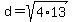 d=sqrt%284%2A13%29