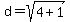 d=sqrt%284%2B1%29