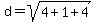 d=sqrt%284%2B1%2B4%29