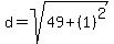 d=sqrt%2849%2B%281%29%5E2%29
