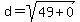 d=sqrt%2849%2B0%29