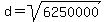 d=sqrt%286250000%29