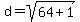 d=sqrt%2864%2B1%29