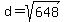 d=sqrt%28648%29