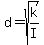 d=sqrt%28k%2FI%29
