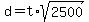 d=t%2Asqrt%282500%29