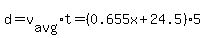 d=v%5Bavg%5D%2At=%280.655x%2B24.5%29%2A5