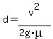 d=v%5E2%2F%282g%2Amu%29