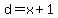 d=x%2B1