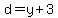 d=y%2B3