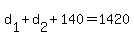 d%5B1%5D+%2B+d%5B2%5D+%2B+140+=+1420