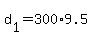 d%5B1%5D+=+300%2A9.5